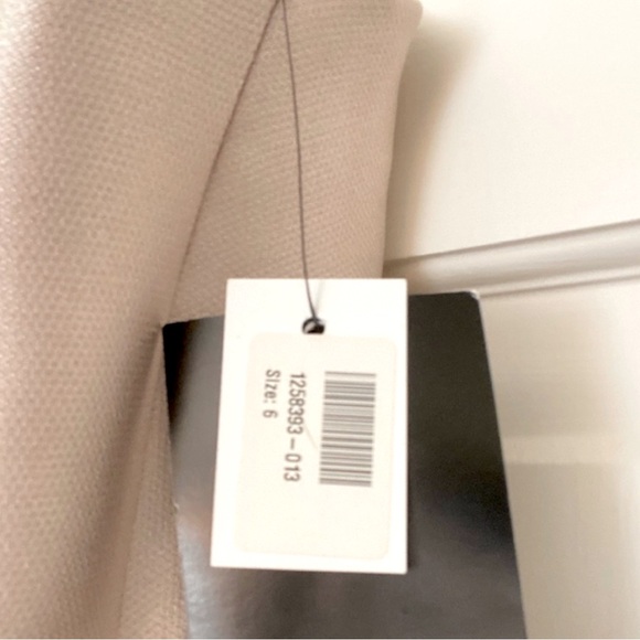 Reem Acra Draped Mikado Mini Dress | Size 6 | Neutral Champagne Color | $425 - Picture 8 of 9